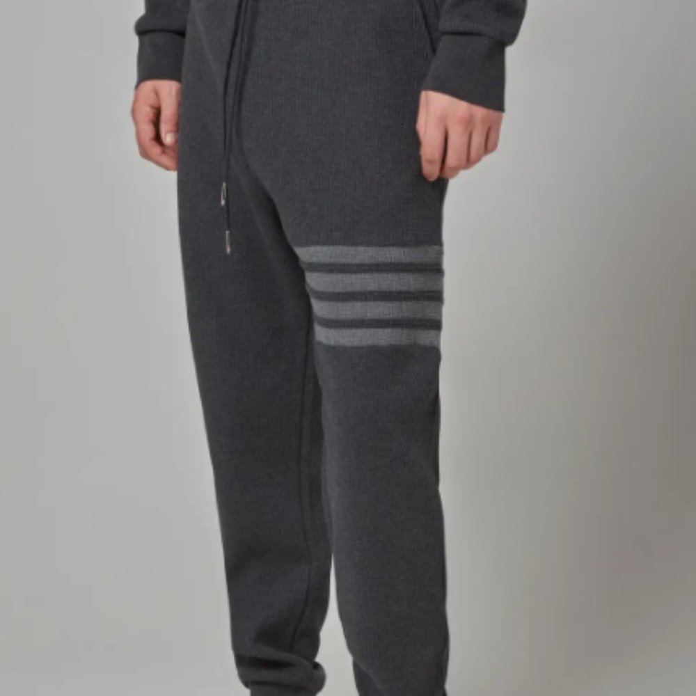 Men's Four-Bar Waffle Knit Sweatpants